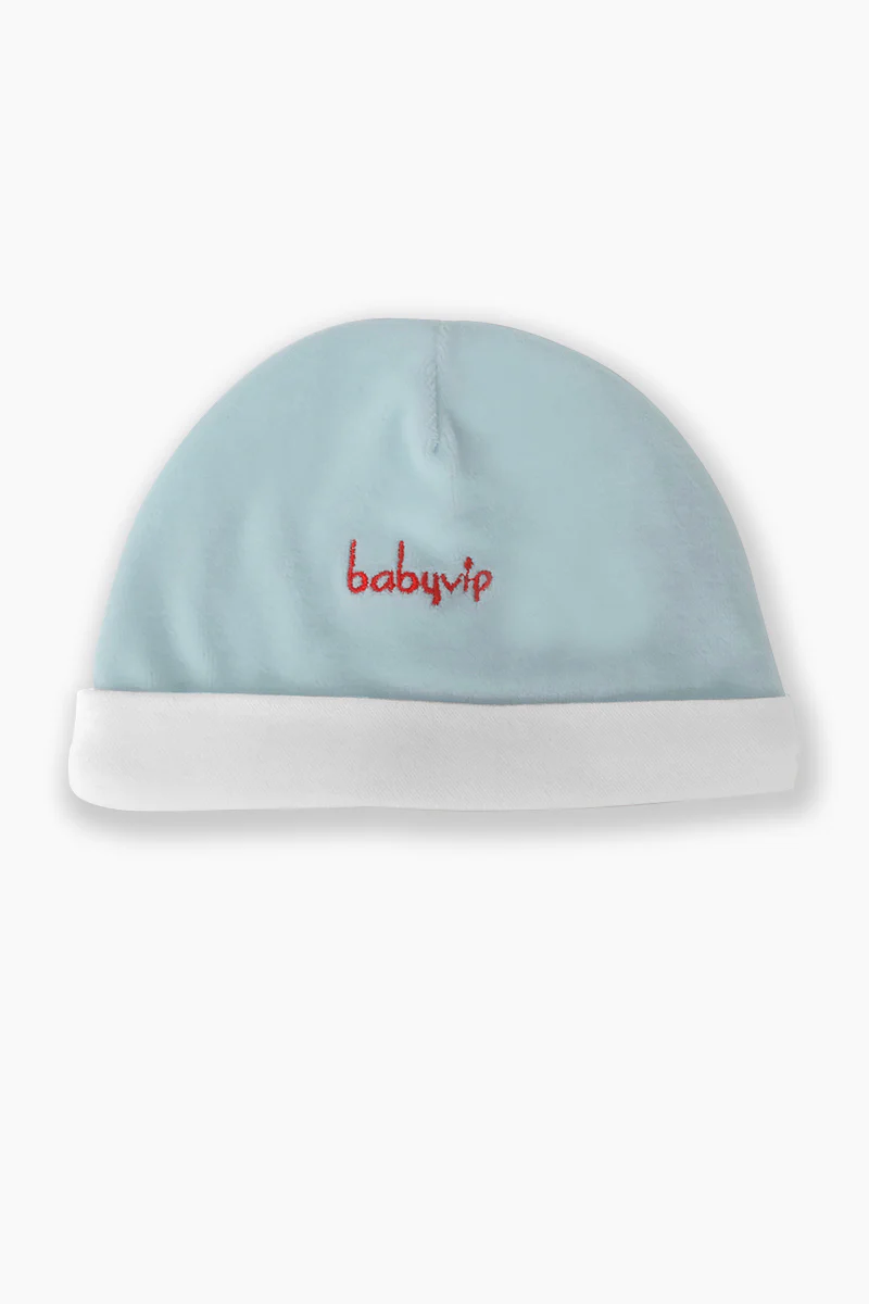 Cappellino in ciniglia con risvolto e ricamo scritta Babyvip - immagine 4