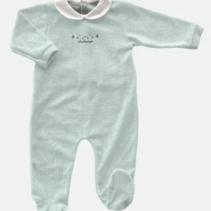 Tutina neonata in ciniglia con stampa