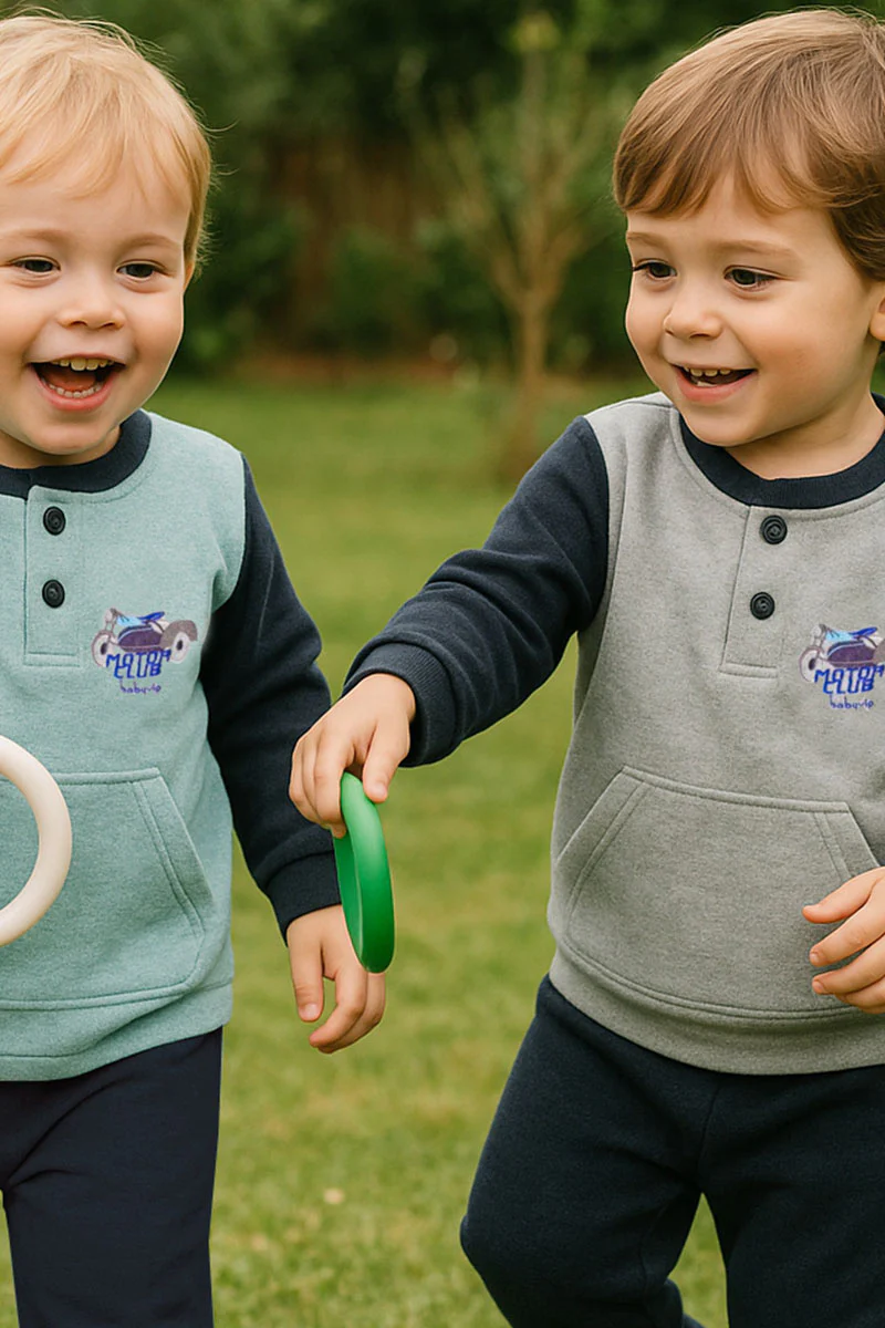 Pigiama bimbo in pile con ricamo