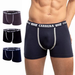 Boxer uomo Carrera in cotone elasticizzato confezione da 3 pezzi