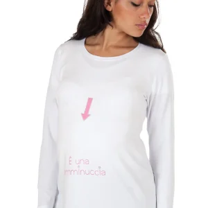 Maxi t-shirt con stampa e strass