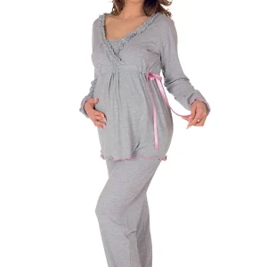 Pigiama pre-post parto manica lunga
