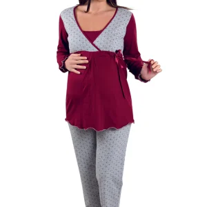 Pigiama pre-post parto manica lunga