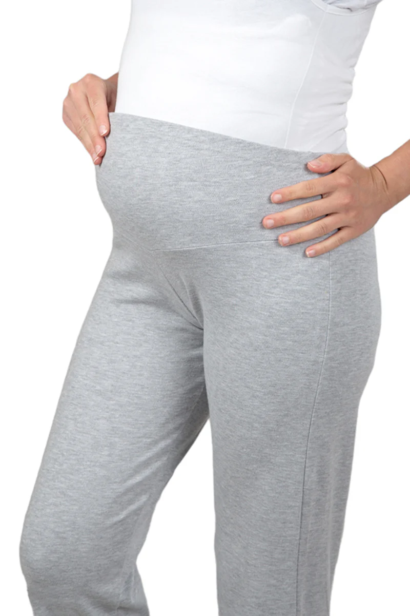 Pigiama pre-post parto manica lunga con taglio incrociato e pantalone con fascia - immagine 4