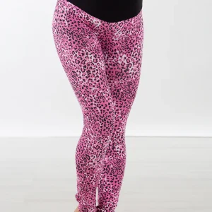 Leggings stampato premaman conformato (fantasia maculata rosa-bianco-nero)
