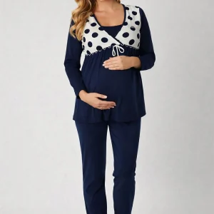 Pigiama pre-post parto manica lunga