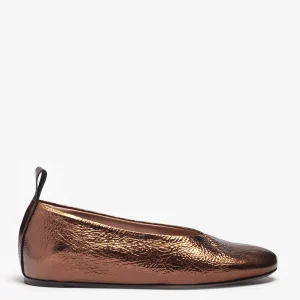 Ballerine Alexandra in pelle laminata bronzo 92351