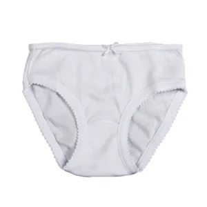 4 Slip Bimba con croquette e nodino - 100% cotone costina