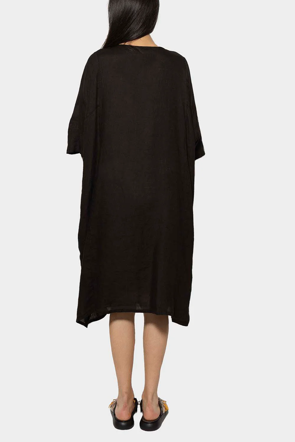 Abito Stefano Mortari in lino nero QQ4090 - immagine 4