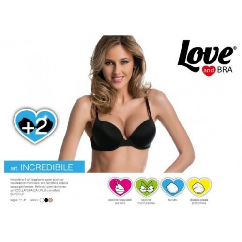 Reggiseno Love and Bra super push-up + 2 taglie modello Incredibile - immagine 6