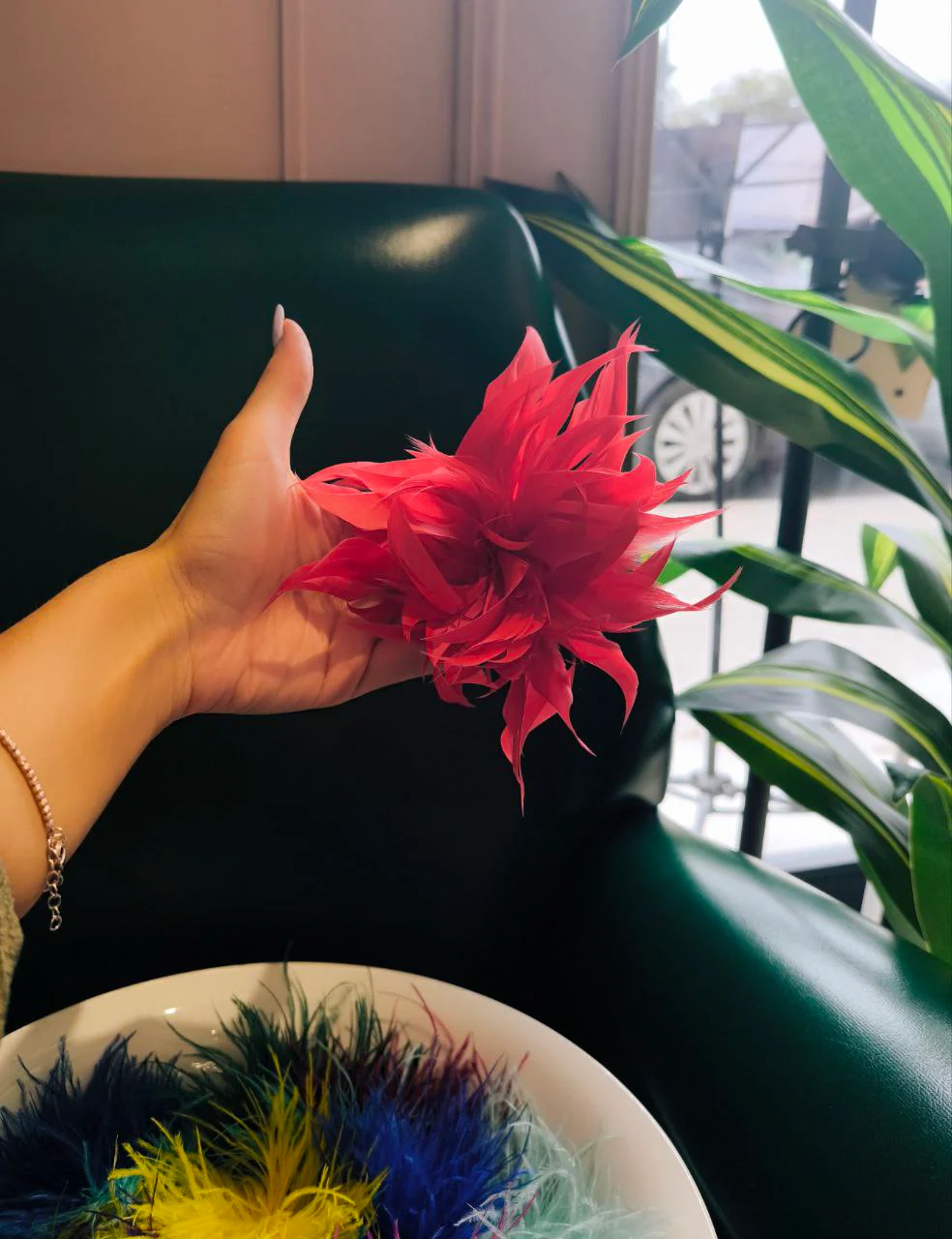 SPILLA - FERMACAPELLI PIUME ROSSA - immagine 3