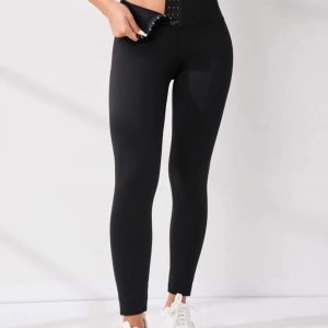 Leggins a vita alta con doppio effetto : contenitivo e push up