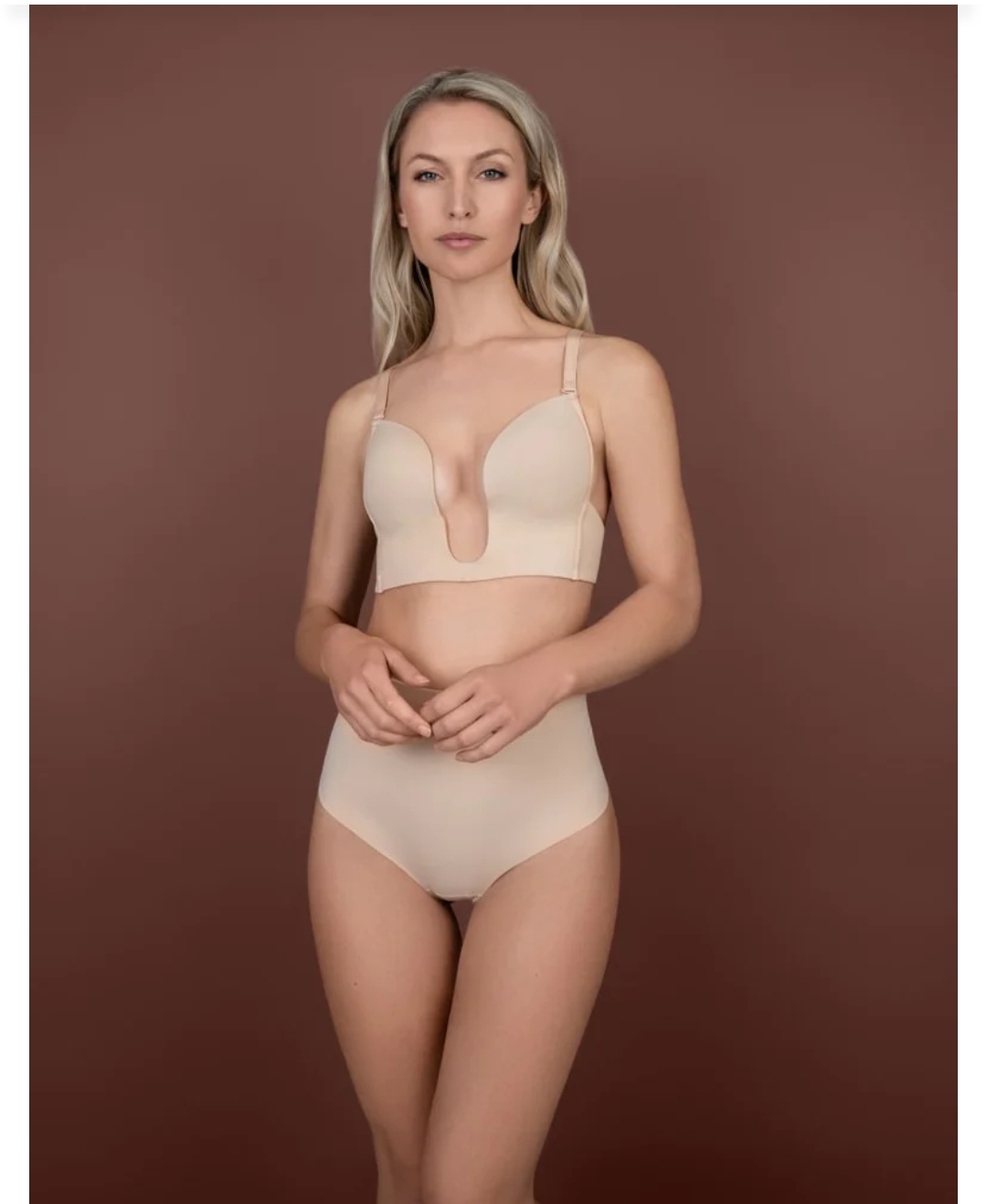 Reggiseno tridimensionale push up con scollo profondo - immagine 2