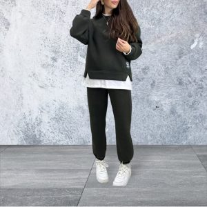 Tuta donna Winter collection modello New York colore verde militare