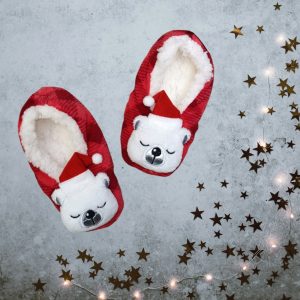 Babbucce / antiscivolo bambini natalizi modello Babbo Natale