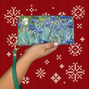 Idea regalo Natale: portafoglio serie “quadri d’autore” modello “Iris” di Vincent Van Gogh