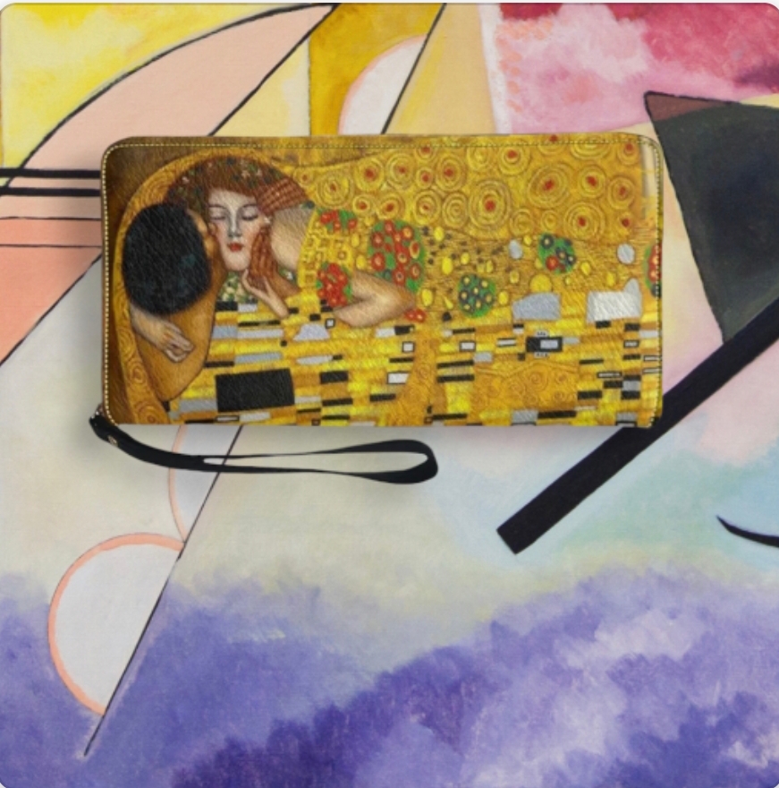 Portafoglio serie “quadri d’autore” modello ” Il Bacio” di Gustav Klimt - immagine 2