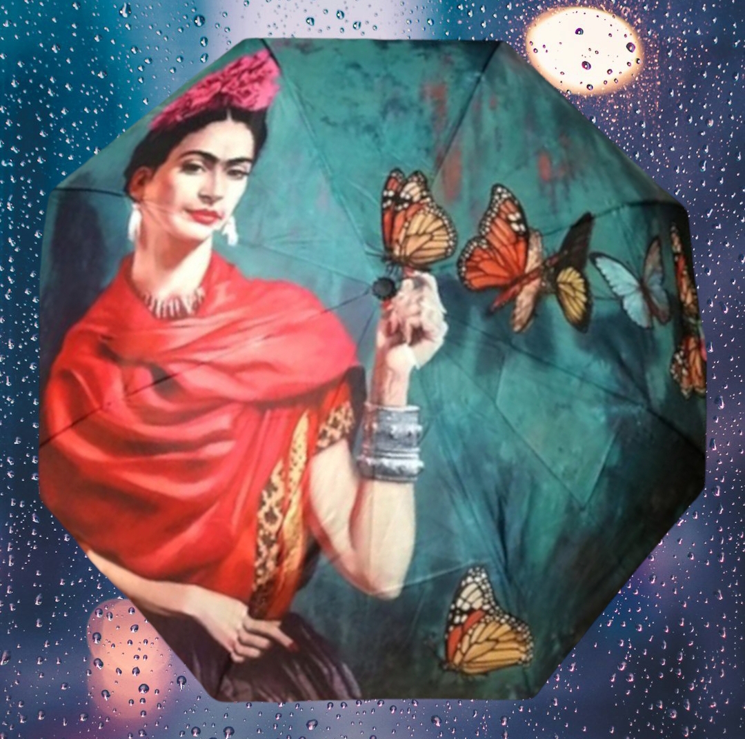 Ombrello d’ autore Frida Kahlo modello Farfalle