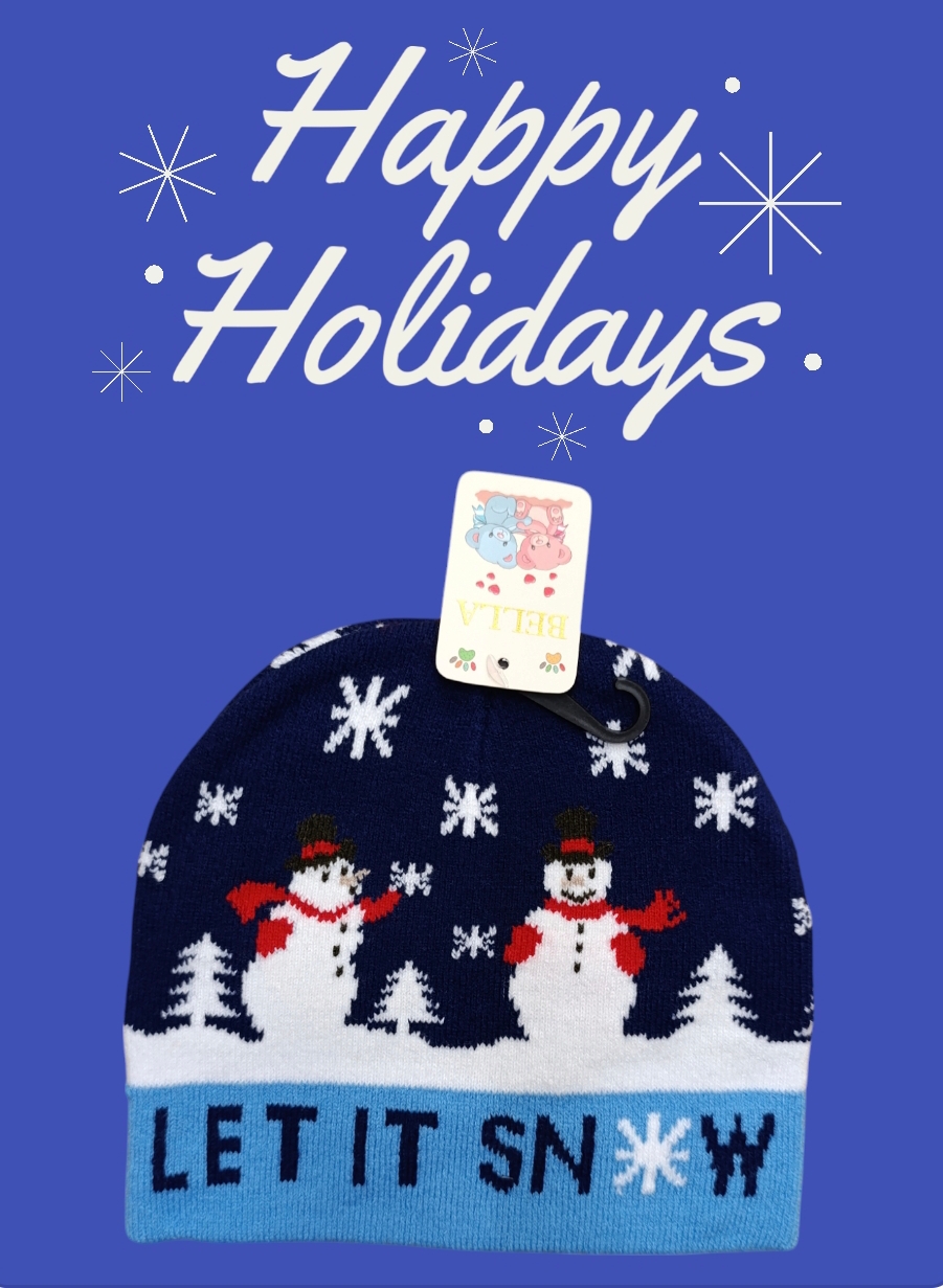 Cappello a cuffia per bambini serie Natale modello pupazzi di neve - immagine 6