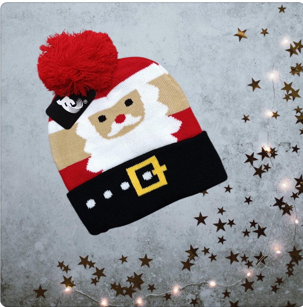 Cappello per bambini con pon pon serie Natale modello Babbo Natale - immagine 8