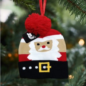 Cappello per bambini con pon pon serie Natale modello Babbo Natale
