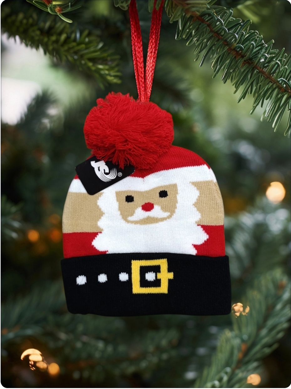 Cappello per bambini con pon pon serie Natale modello Babbo Natale - immagine 2