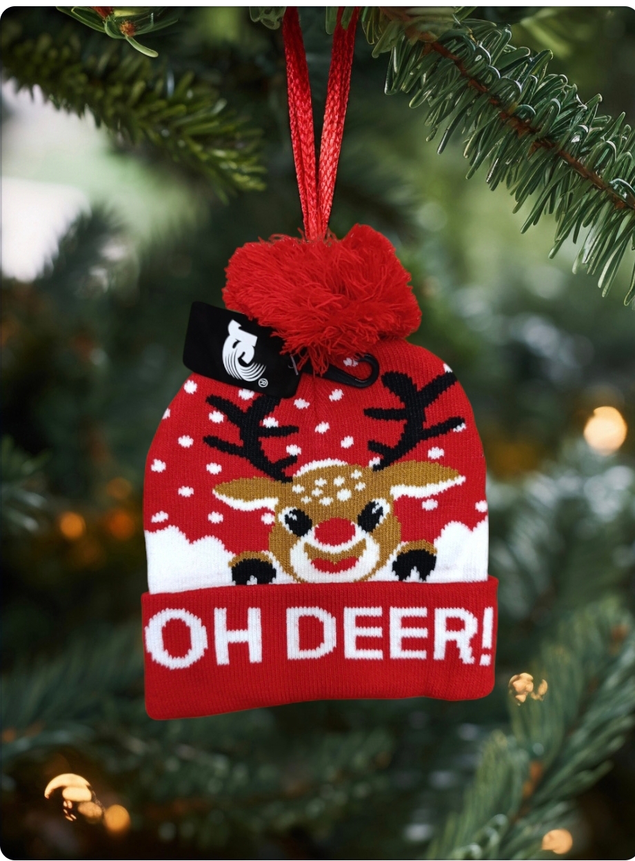 Cappello per bambini con pon pon serie Natale modello baby renna Rudolf - immagine 2