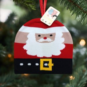 Cappello a cuffia per bambini serie Natale modello Babbo Natale