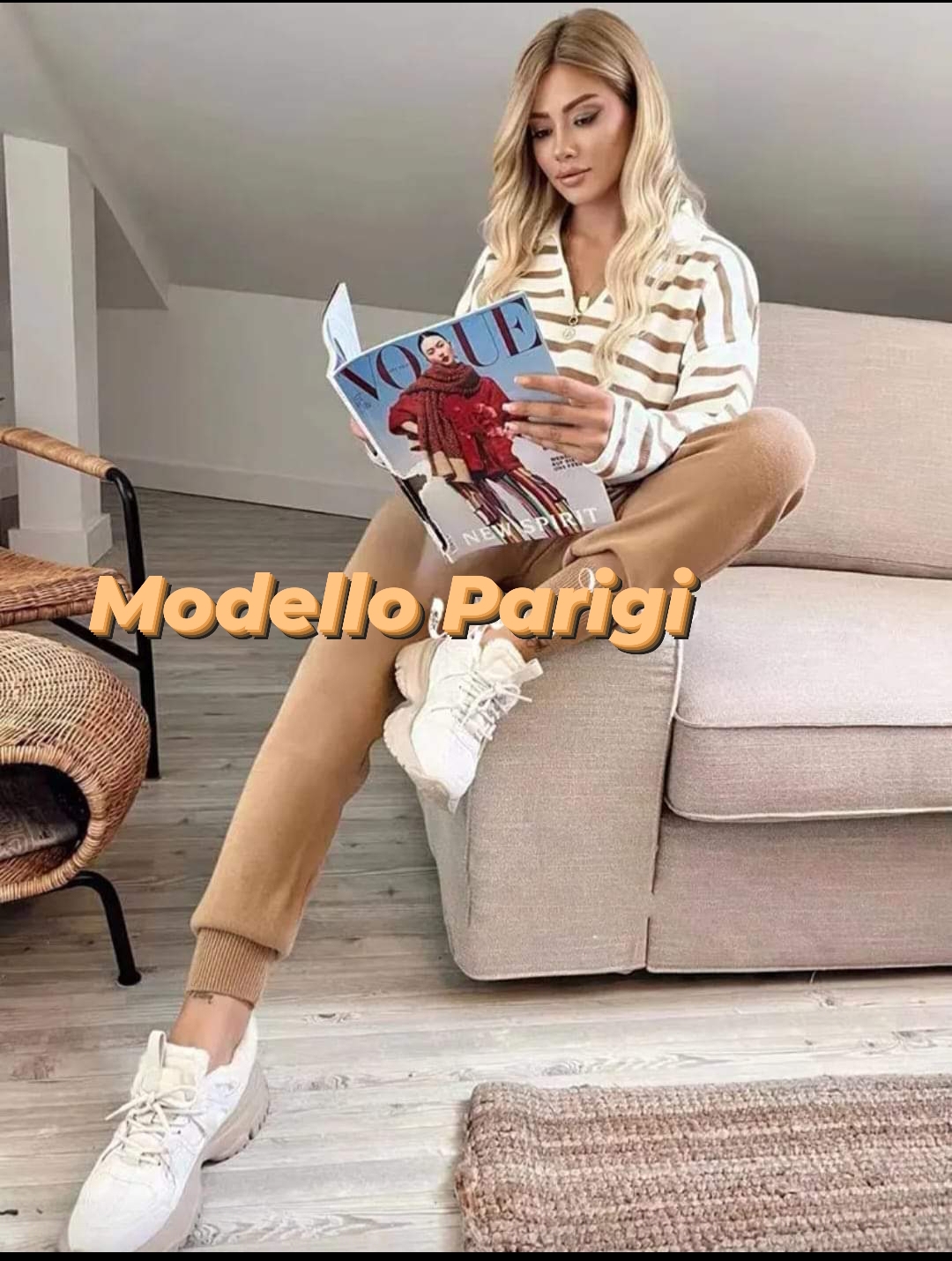 Completo donna Winter collection modello Parigi colore beige - immagine 2