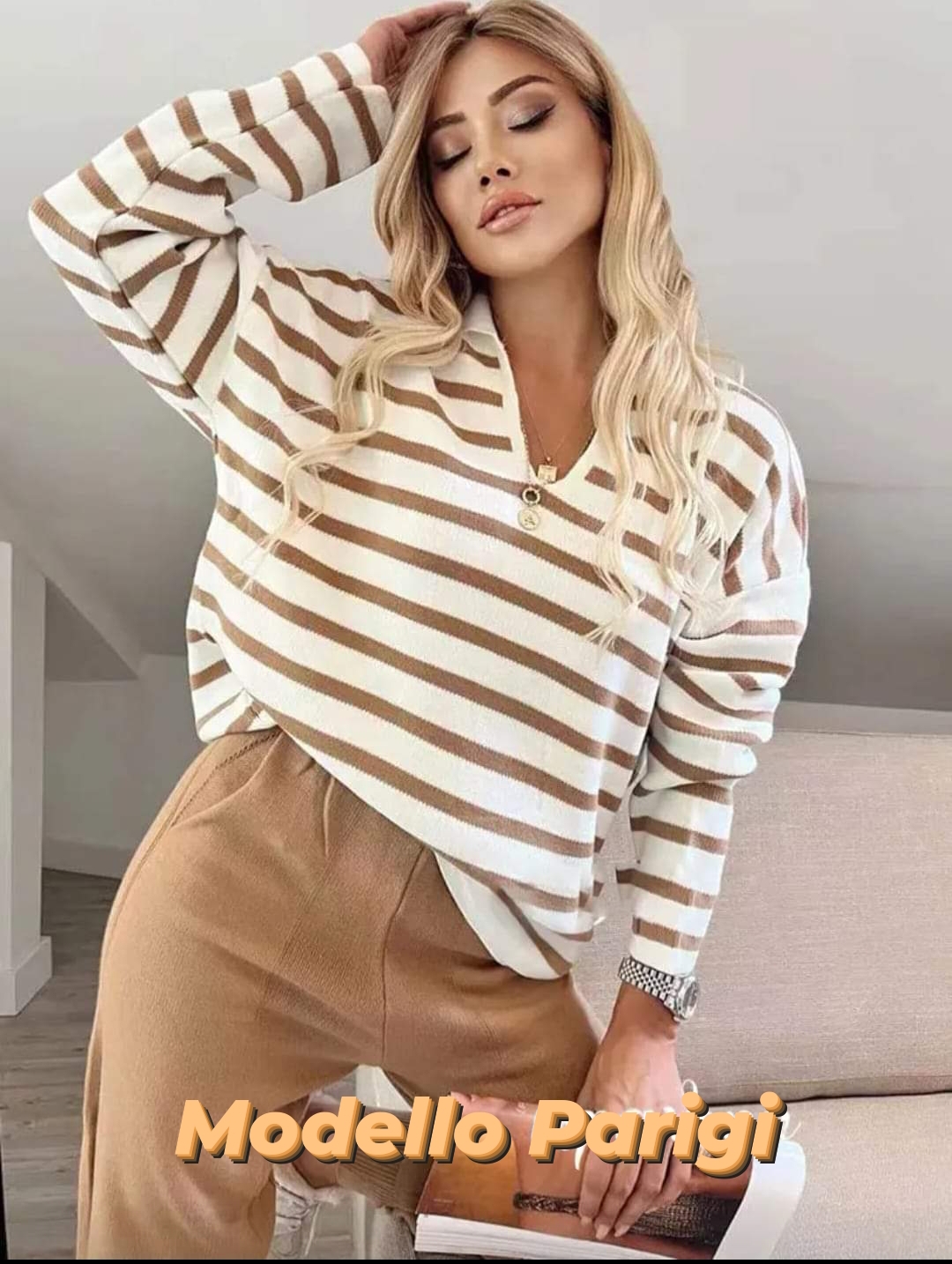 Completo donna Winter collection modello Parigi colore beige - immagine 5
