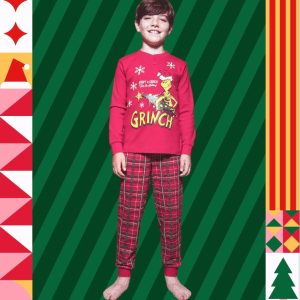 Pigiama Natale 2024 bimbo marca Sabor modello Grinch dr. Seuss