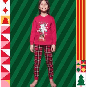 Pigiama Natale 2024 bambino marca Sabor Disney modello Minnie (Topolina)