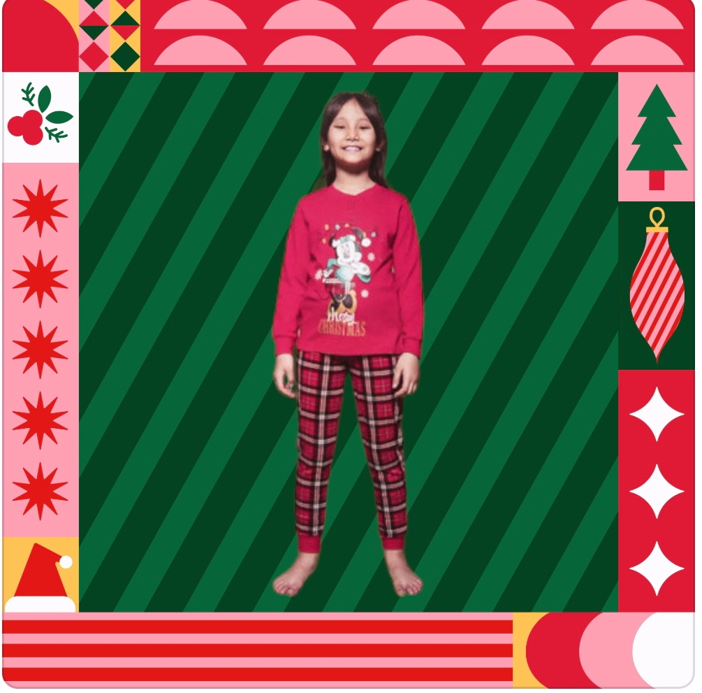 Pigiama Natale 2024 bambino marca Sabor Disney modello Minnie (Topolina) - immagine 3