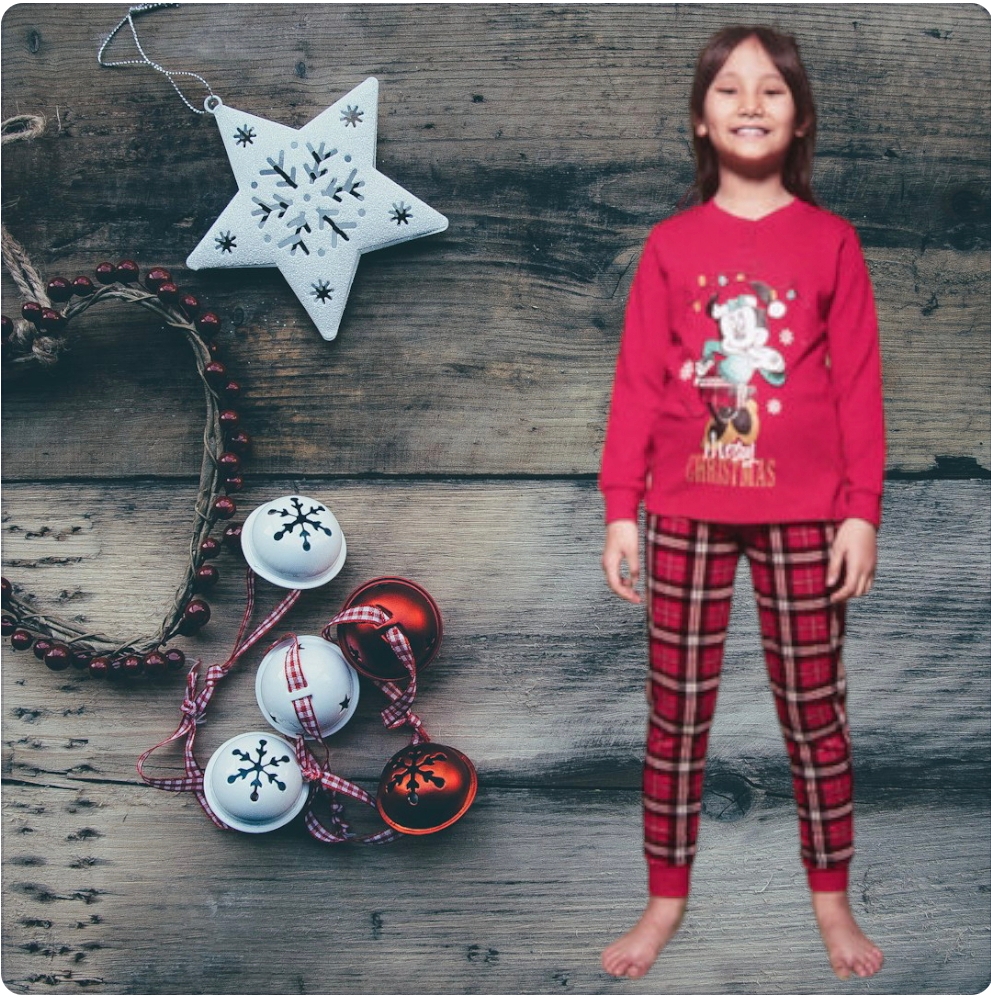 Pigiama Natale 2024 bambino marca Sabor Disney modello Minnie (Topolina) - immagine 4