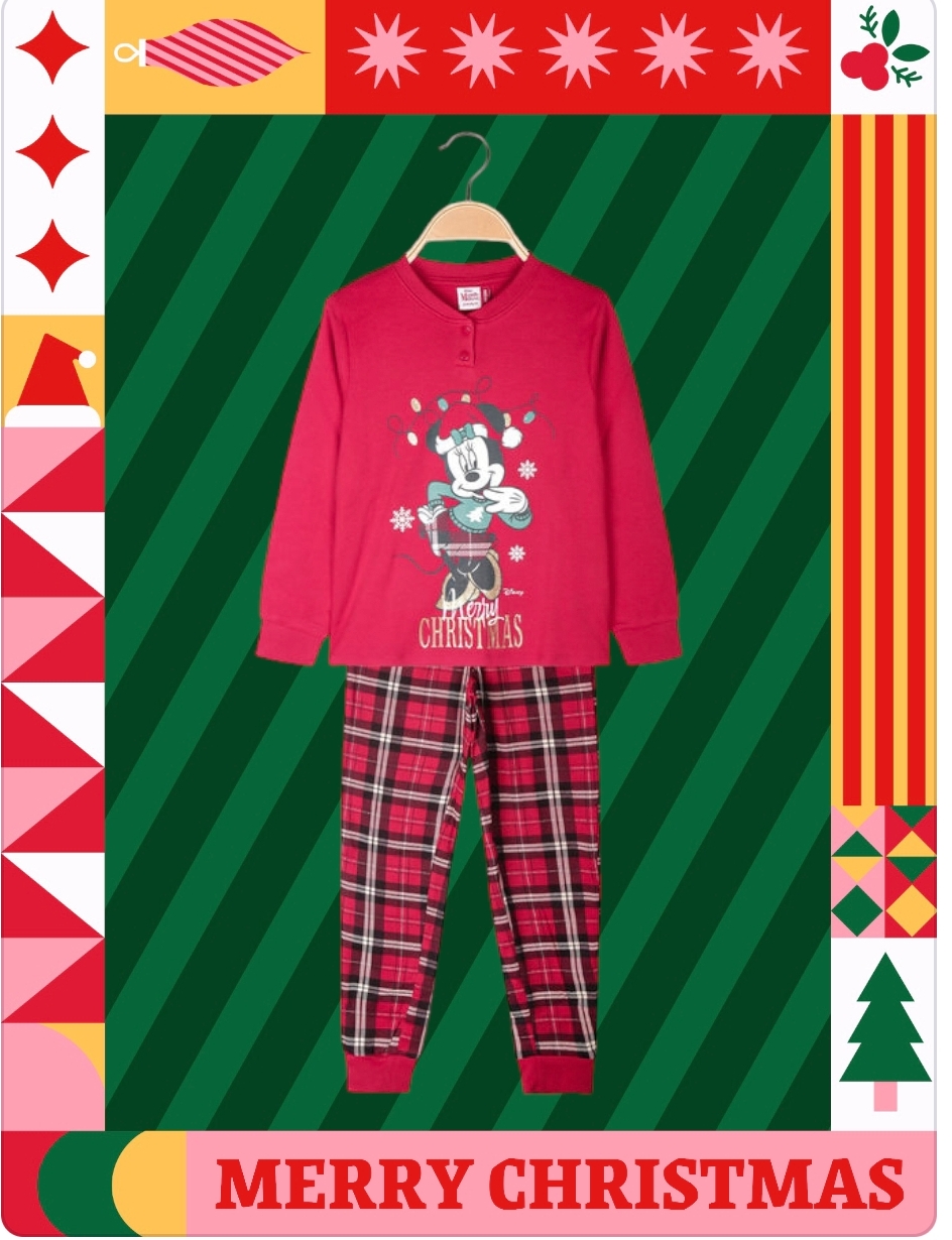 Pigiama Natale 2024 bambino marca Sabor Disney modello Minnie (Topolina) - immagine 5