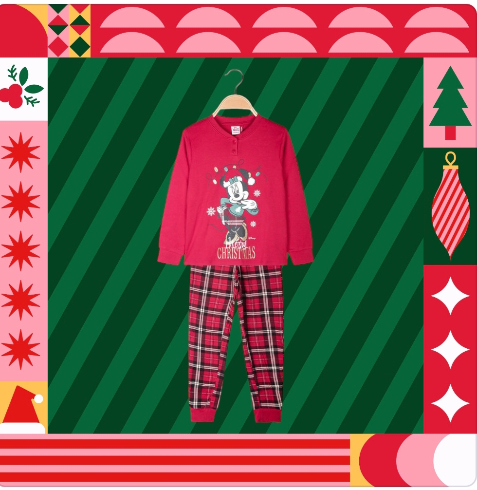 Pigiama Natale 2024 bambino marca Sabor Disney modello Minnie (Topolina) - immagine 6
