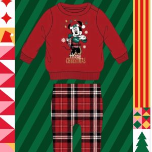 Pigiama Natale 2024 neonata marca Sabor Disney modello Minnie (Topolina)