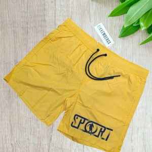 Costume uomo a pantaloncino marca Bikkembergs serie Pupino Sport colore giallo taglia XL