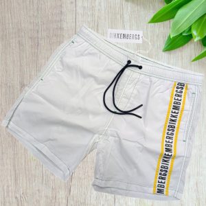 Costume uomo a pantaloncino marca Bikkembergs serie Tape colore Bianco taglia XL