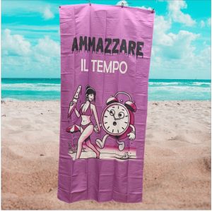Telo mare in morbida microfibra “Ammazzare il tempo”