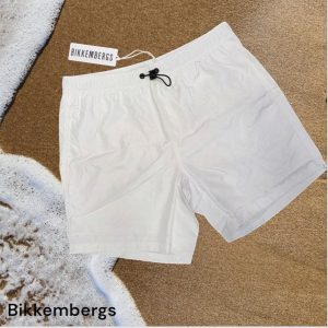 Costume uomo a pantaloncino marca Bikkembergs serie Jungle  in colore Bianco taglia M