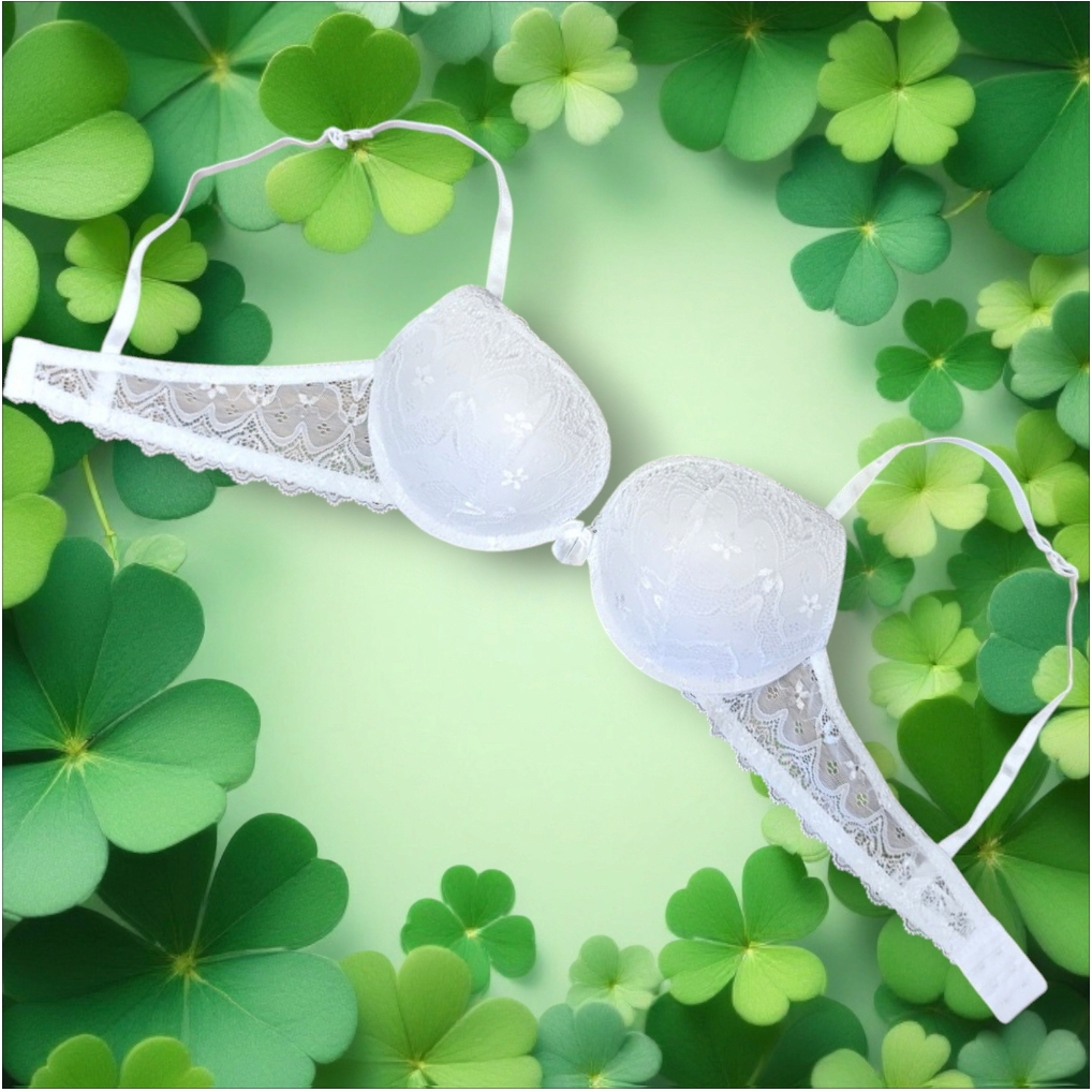 Completino intimo per sposa push up Love and Bra in pizzo e con slip brasiliana - immagine 3