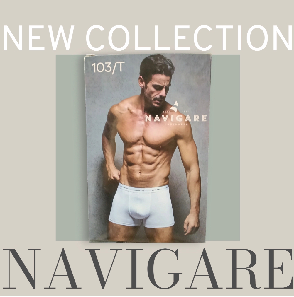 Boxer uomo marca Navigare articolo 103/T con elastico esterno in cotone bielastico soft confezione di 3 pezzi