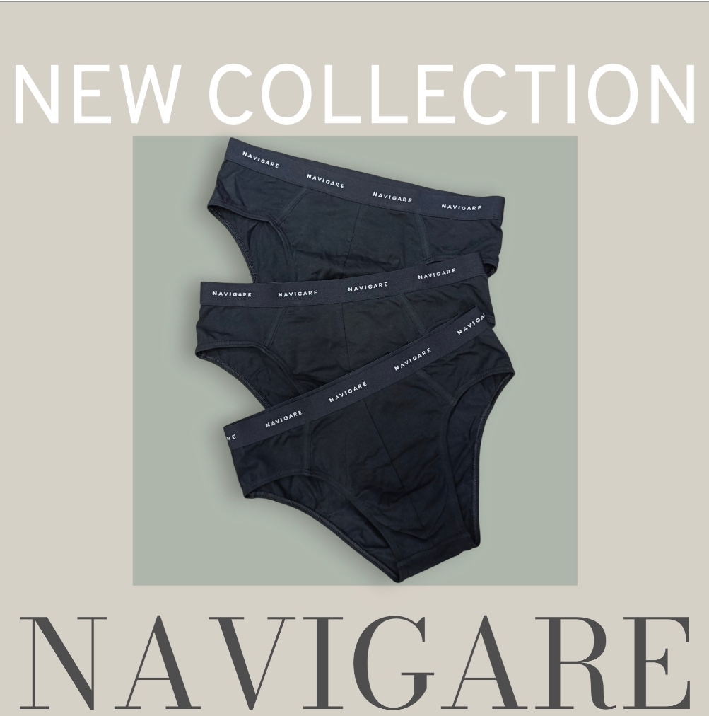 Slip uomo marca Navigare articolo 102/T con elastico esterno in cotone bielastico soft confezione di 3 pezzi - immagine 6