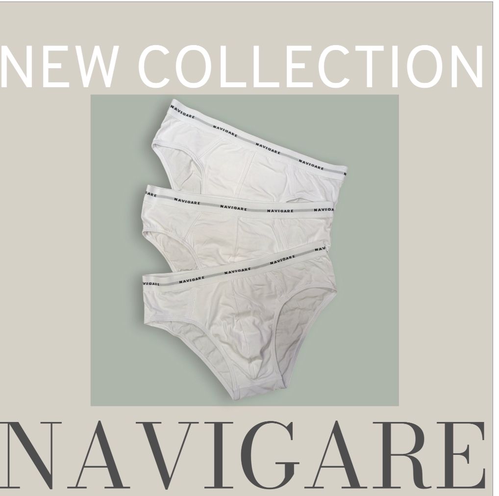 Slip uomo marca Navigare articolo 102/T con elastico esterno in cotone bielastico soft confezione di 3 pezzi - immagine 4