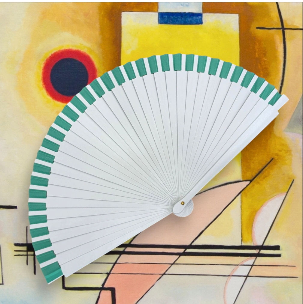 Ventaglio d’ autore raffigurante il quadro “Autoritratto con Farfalle” di Frida Khalo - immagine 3