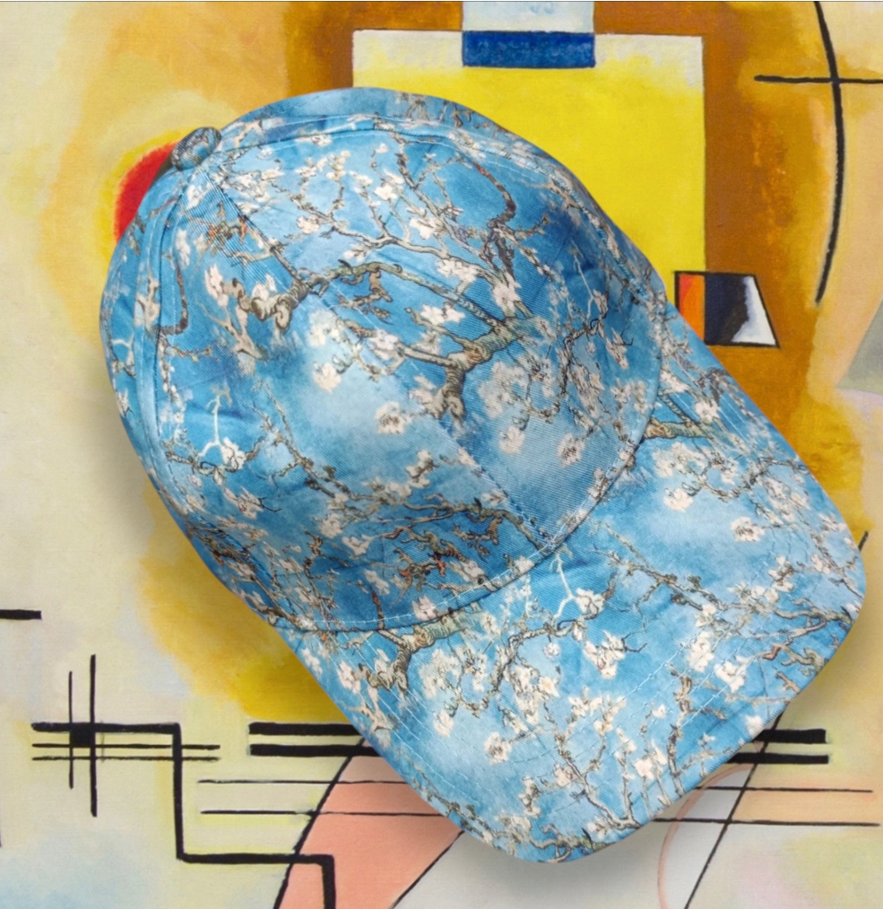 Cappello con visiera serie “quadri d’autore” modello “Mandorlo Fiorito” di Vincent Van Gogh - immagine 3
