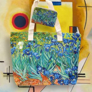 Borsa mare serie “quadri d’autore” modello “Iris” di Vincent Van Gogh