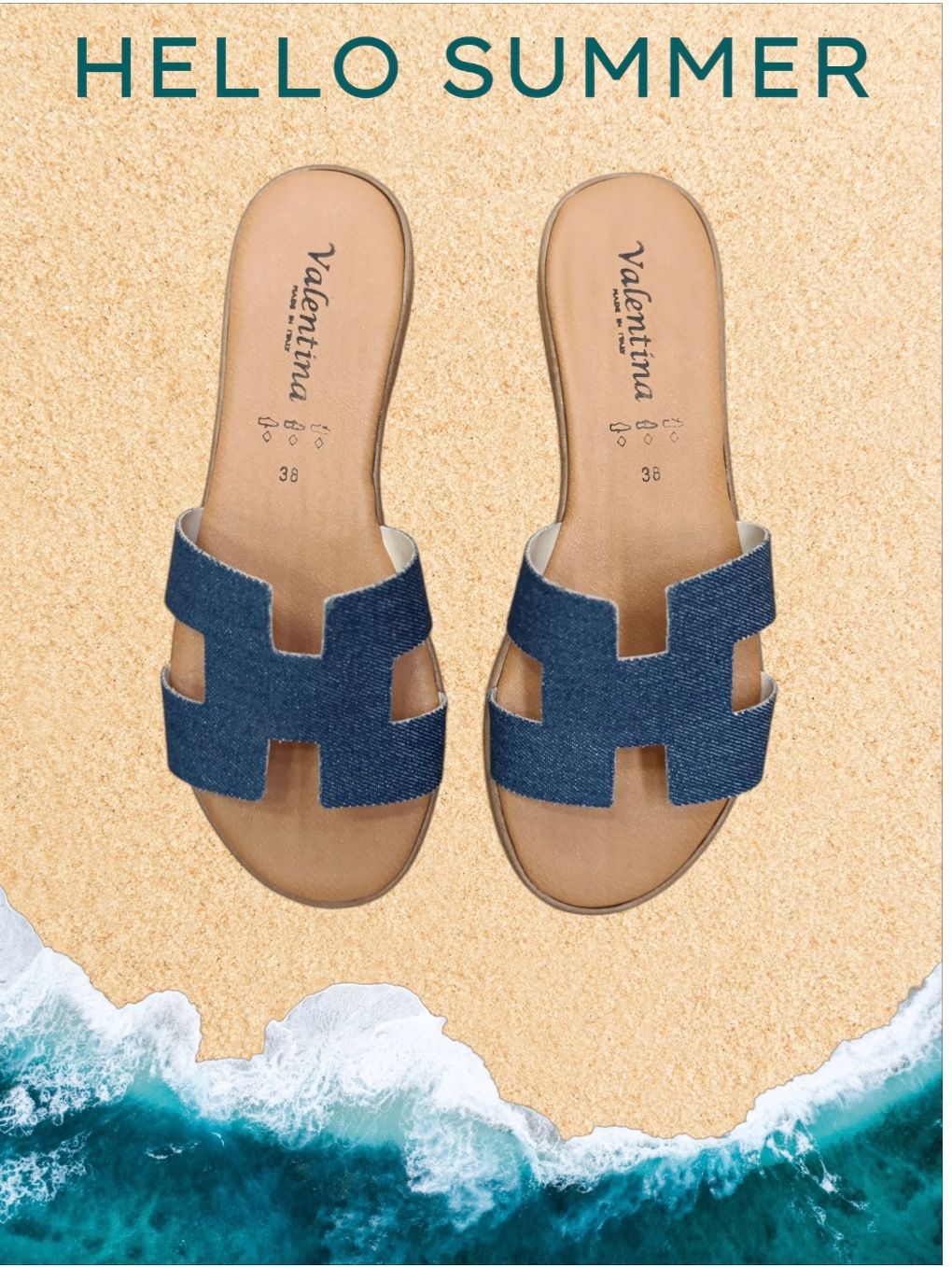 Sandali donna serie Summer modello Dea colore Jeans - immagine 2