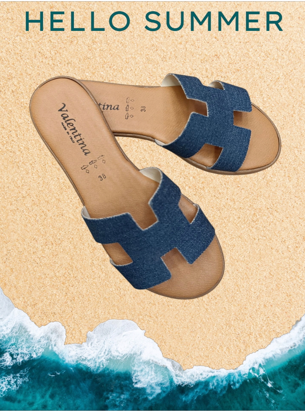 Sandali donna serie Summer modello Dea colore Jeans - immagine 3